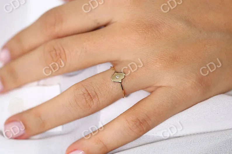 0.03CTW Lab Grown Diamond Hamsa Wedding Ring