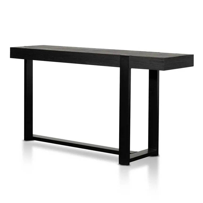 1.5m Wooden Console Table - Full Black