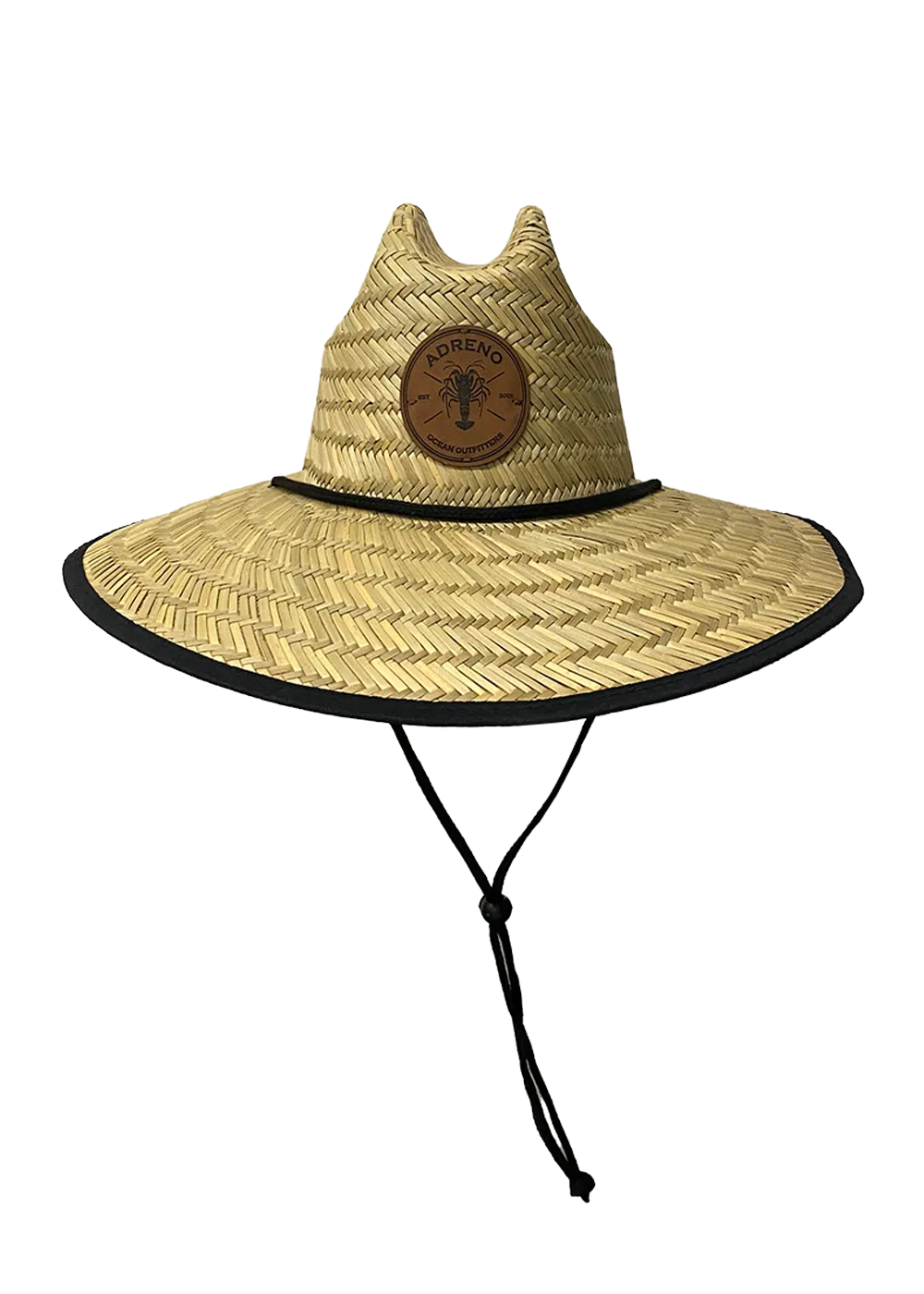 Adreno Straw Hat - Leather Cray Badge