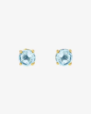 Amalfi Round Blue Topaz Studs