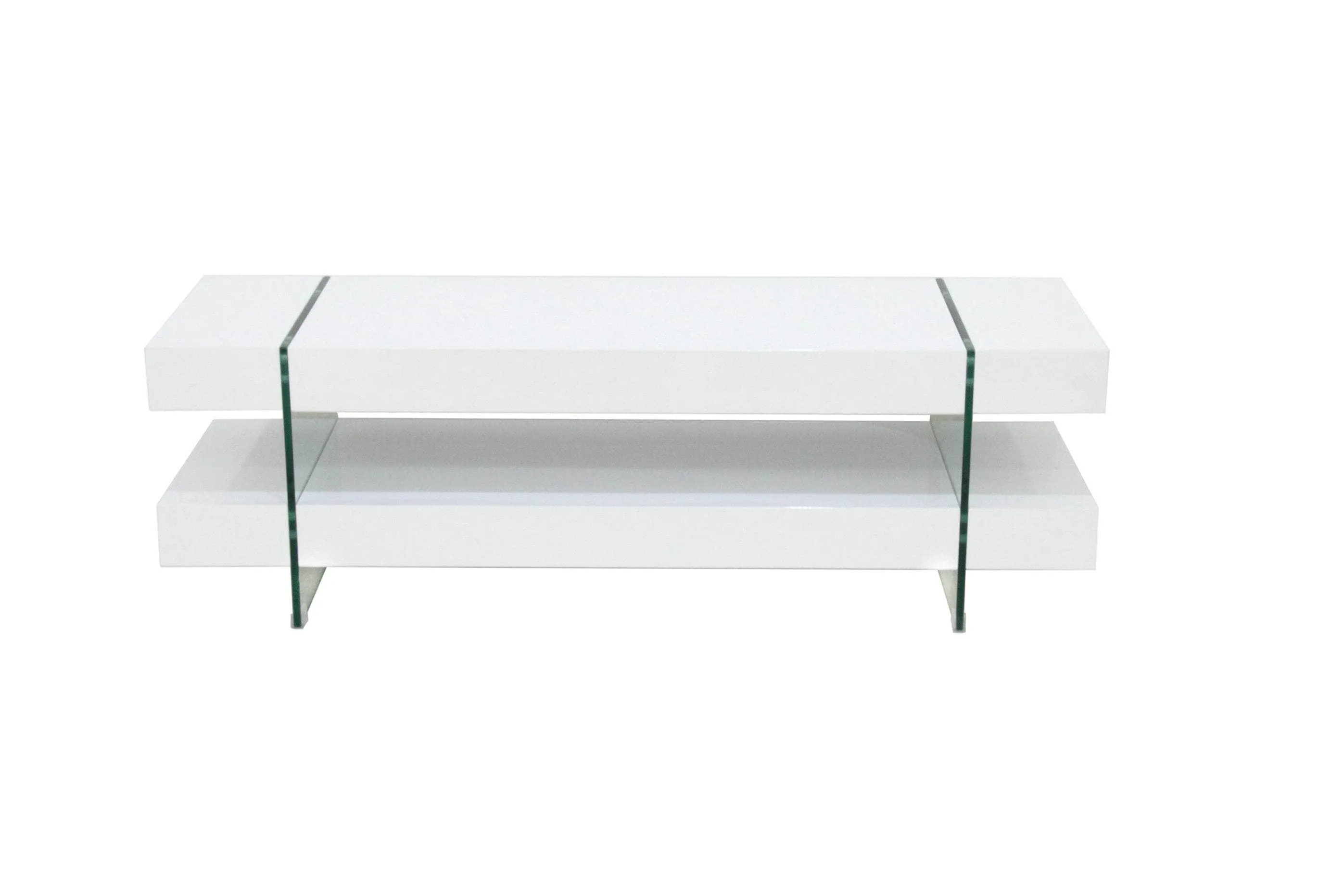 Ariela 59" TV Stand with Storage Shelf in White