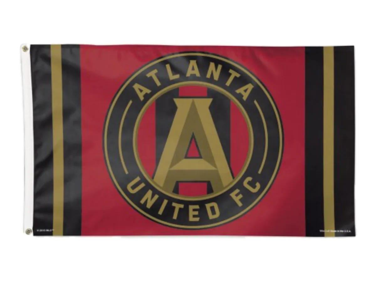 Atlanta United FC MLS Wincraft Team Colors Indoor & Outdoor Deluxe Flag (3'x5')