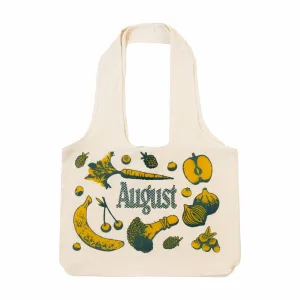 August "Fresh Produce" Canvas Tote Bag (Natural)