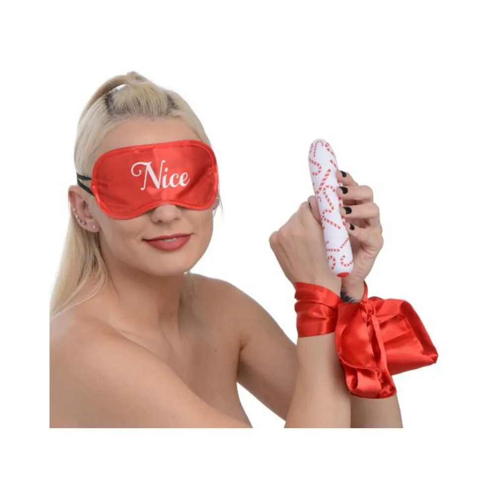 Bang - Naughty Holiday Kit - Wrist Ties XL Bullet  and Blindfold