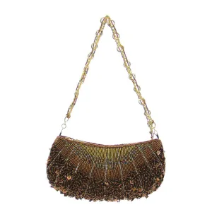 Beaded Tribal Brown Purse