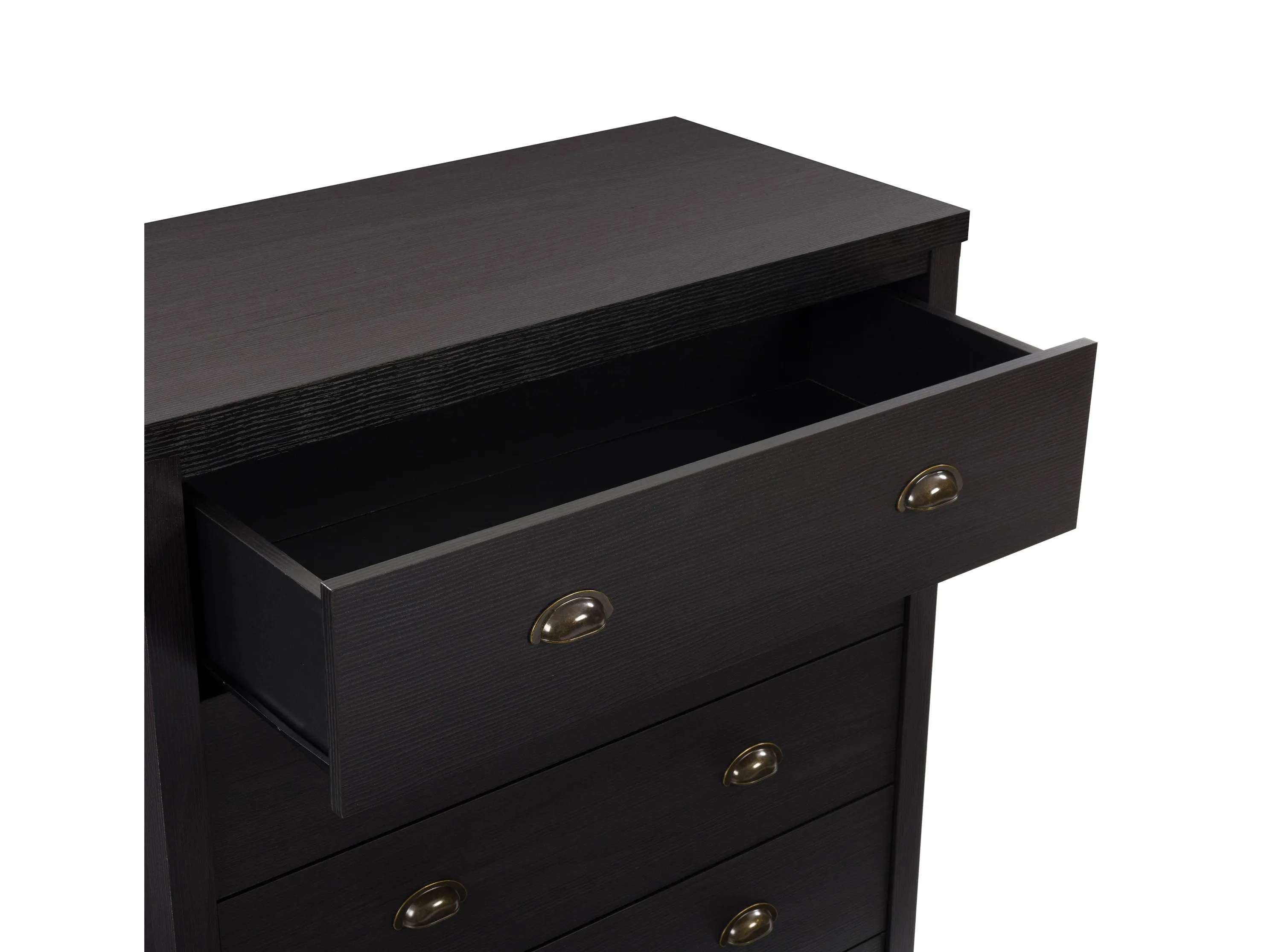 Black 5 Drawer Dresser