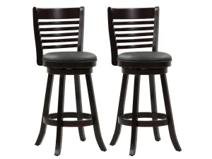 Black Bar Height Bar Stools, Set of 2