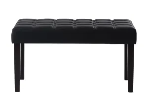 Black Leather Bench