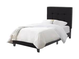 Black Twin/Single Panel Bed