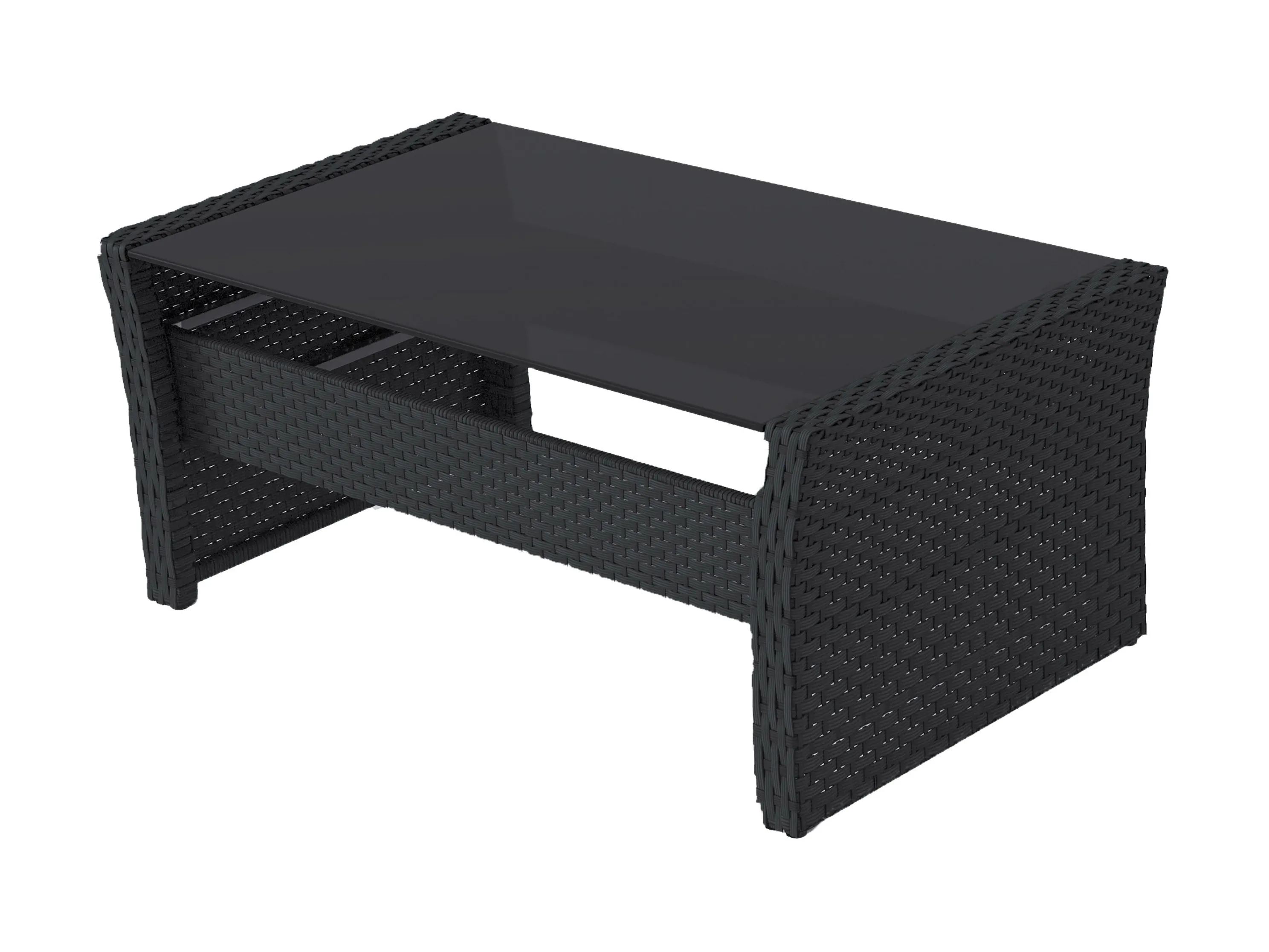 Black Wicker 4pc Patio Set