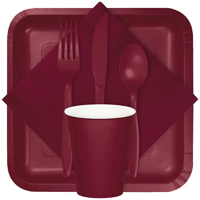 Bulk Burgundy Plastic Spoons (288 per Case)