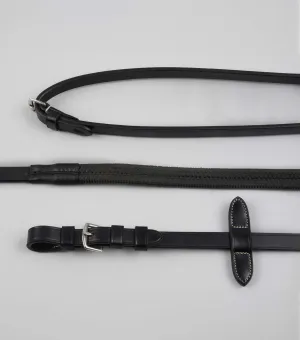 Cassano Rubber Grip Reins Black