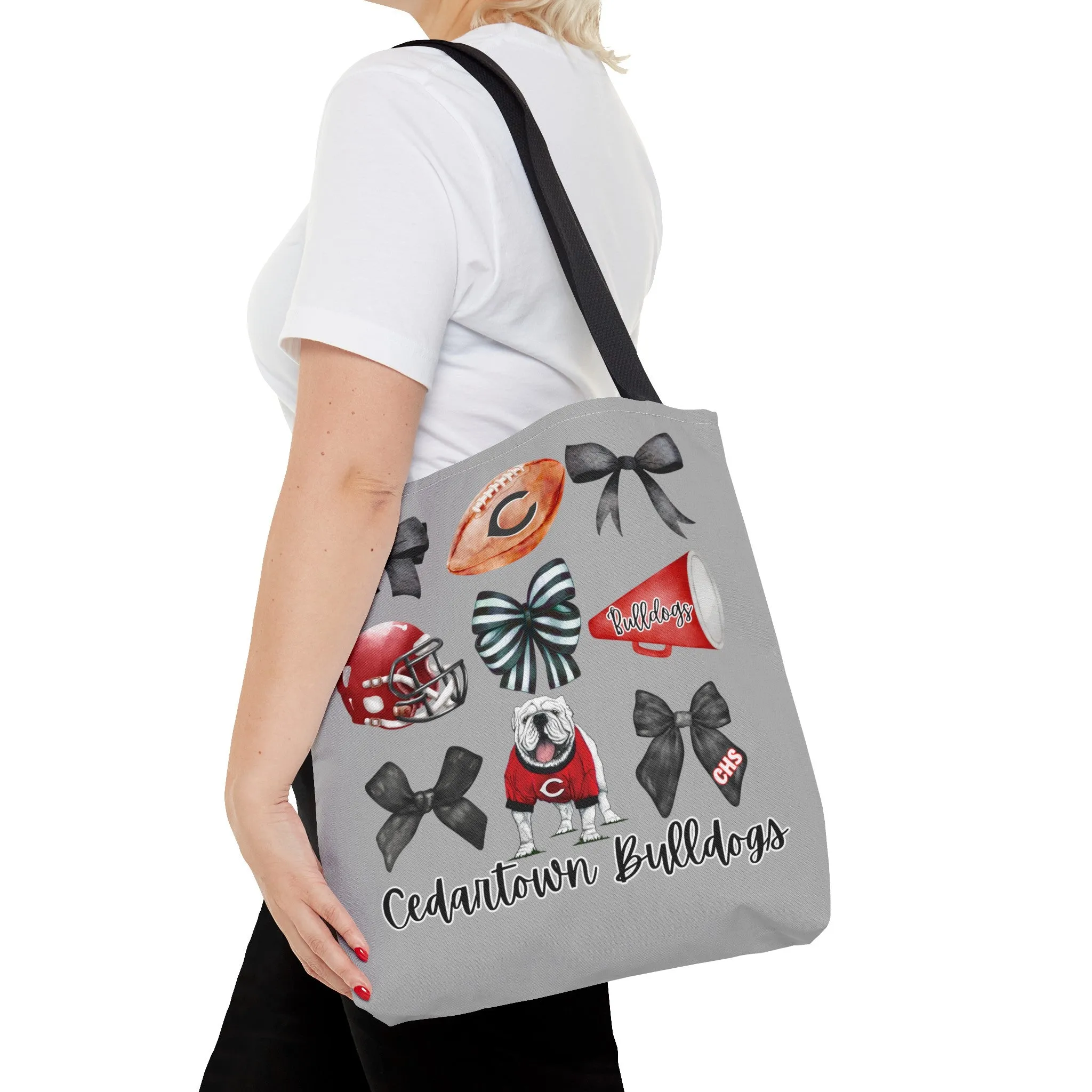 Cedartown Bulldogs Bows Football & Cheer Tote Bag (AOP)