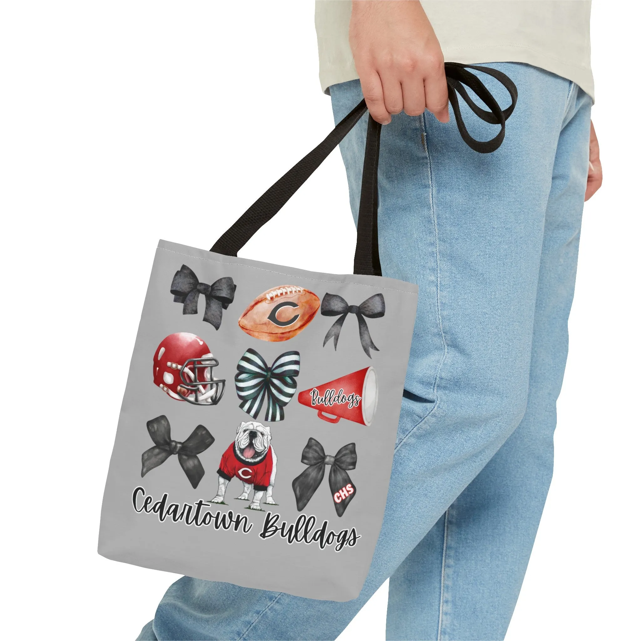 Cedartown Bulldogs Bows Football & Cheer Tote Bag (AOP)