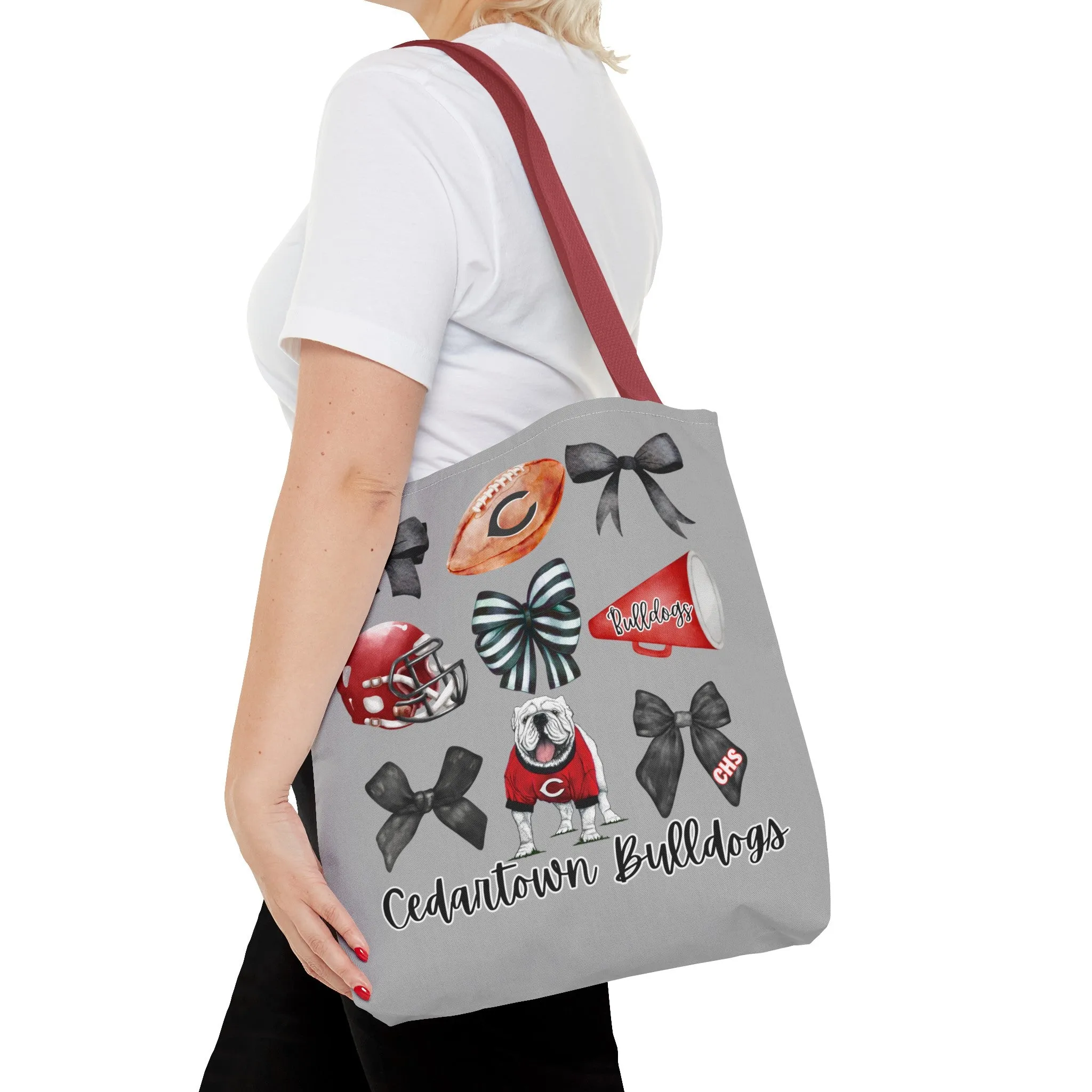 Cedartown Bulldogs Bows Football & Cheer Tote Bag (AOP)