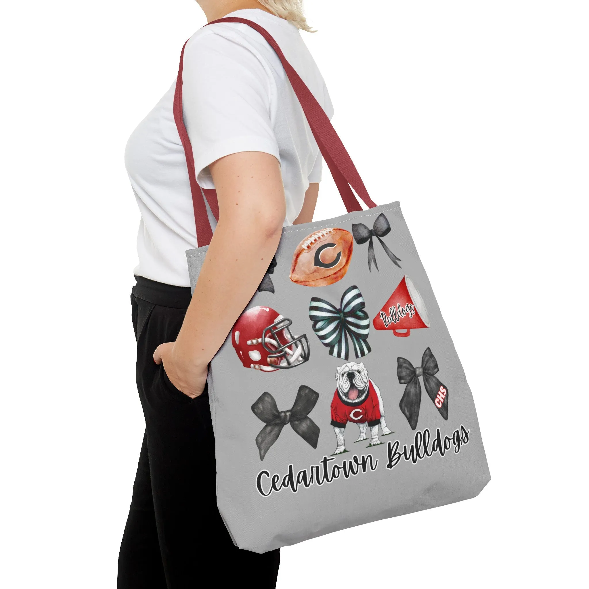 Cedartown Bulldogs Bows Football & Cheer Tote Bag (AOP)