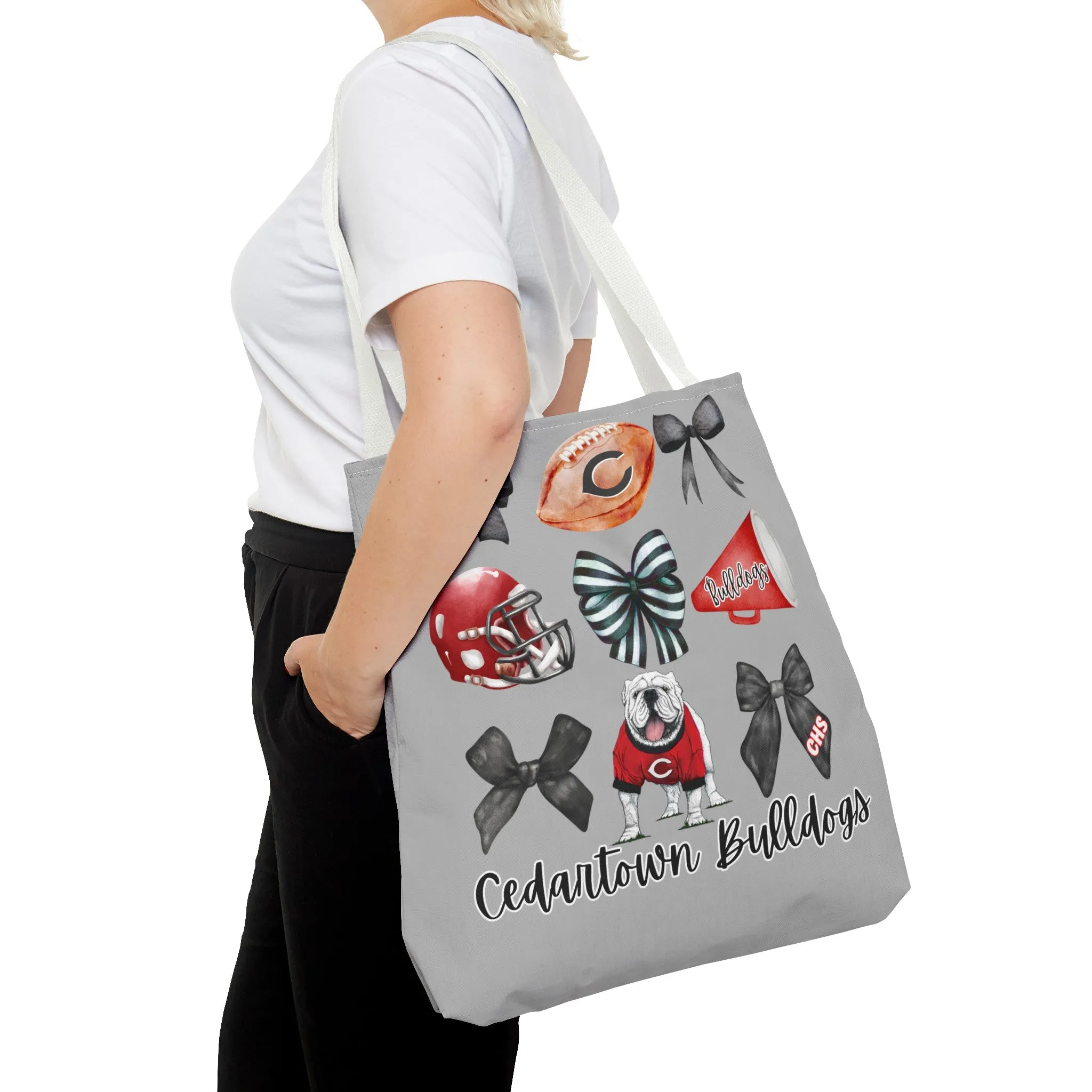 Cedartown Bulldogs Bows Football & Cheer Tote Bag (AOP)