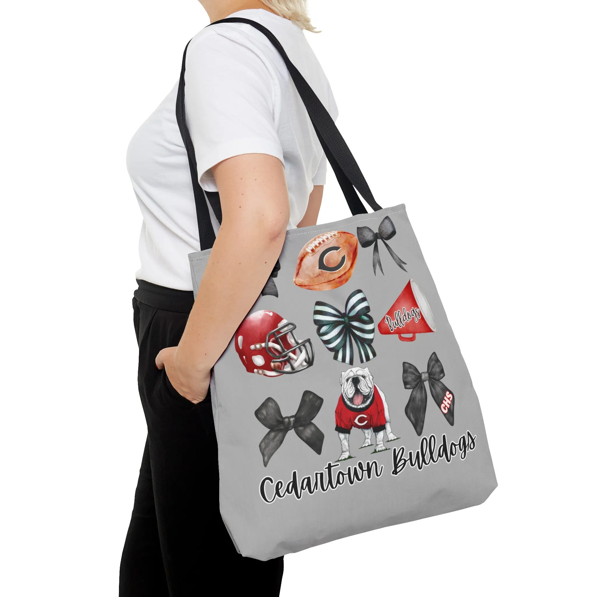 Cedartown Bulldogs Bows Football & Cheer Tote Bag (AOP)