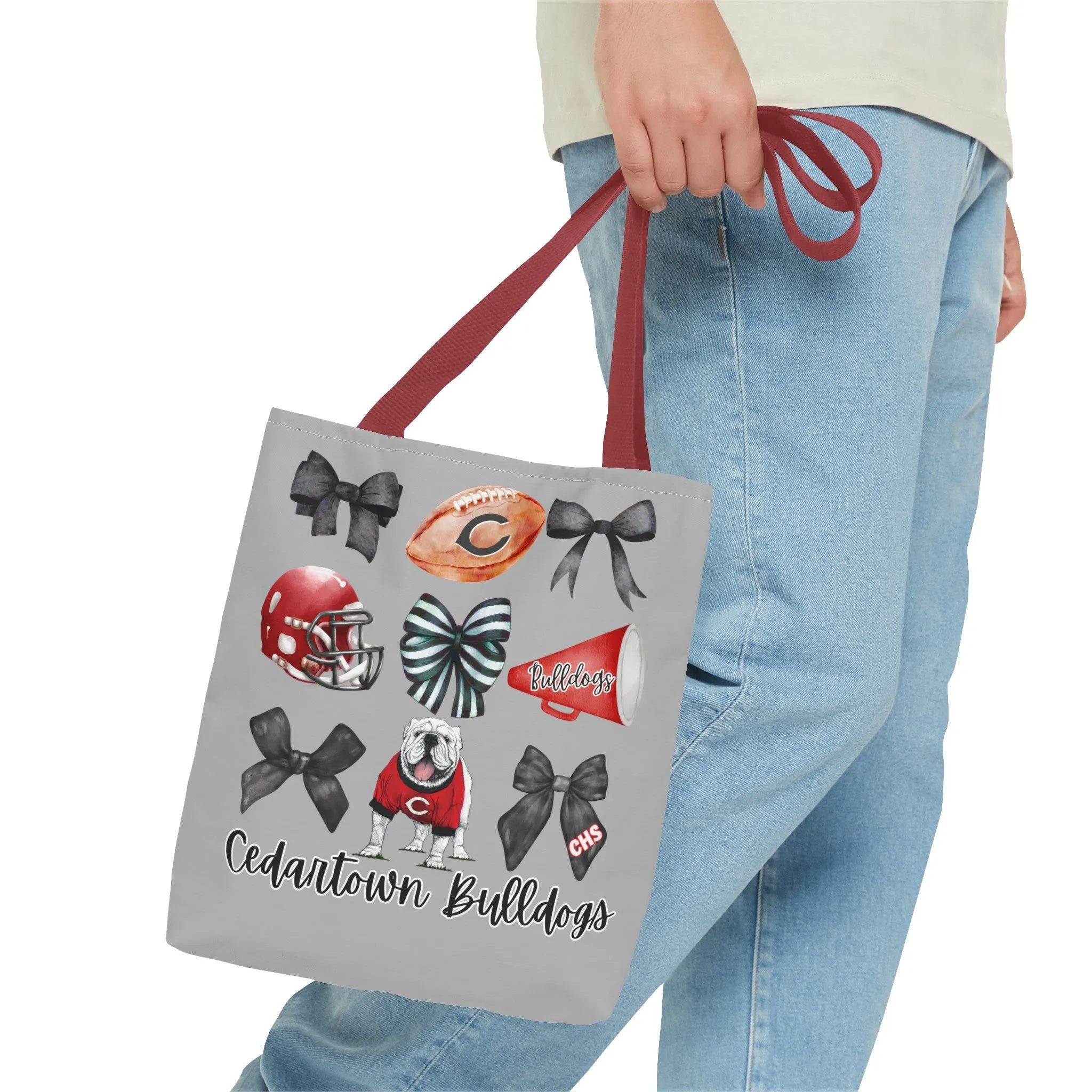 Cedartown Bulldogs Bows Football & Cheer Tote Bag (AOP)