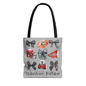 Cedartown Bulldogs Bows Football & Cheer Tote Bag (AOP)