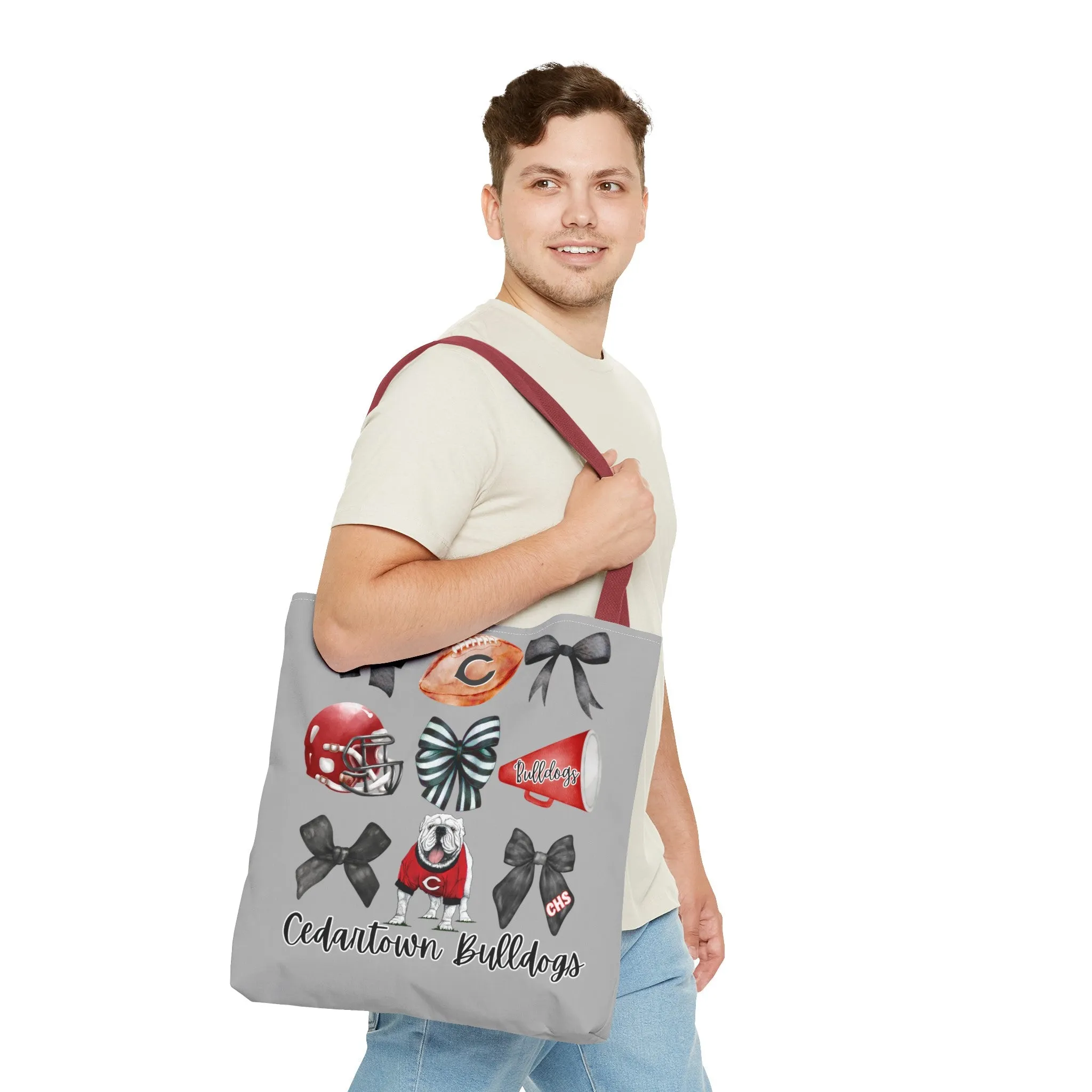 Cedartown Bulldogs Bows Football & Cheer Tote Bag (AOP)