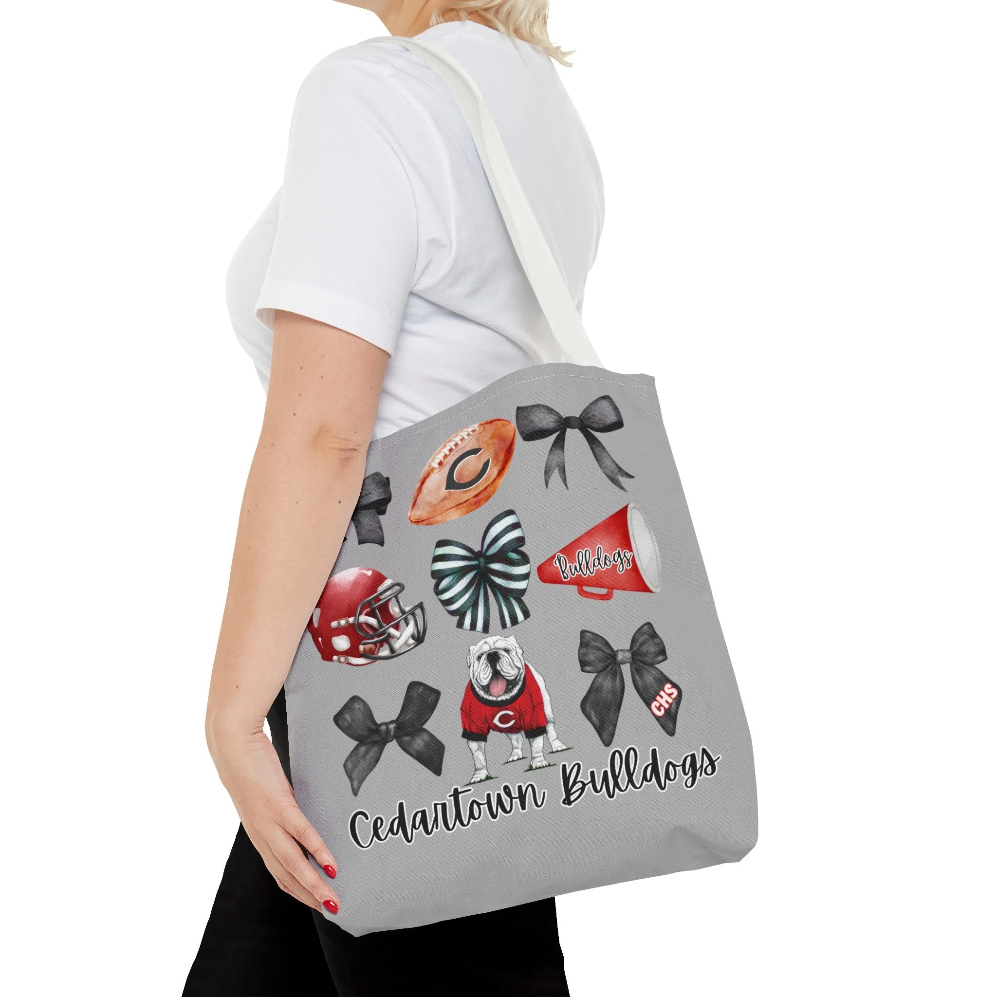 Cedartown Bulldogs Bows Football & Cheer Tote Bag (AOP)