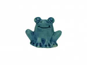 Ceramic Miniature Frog Blue