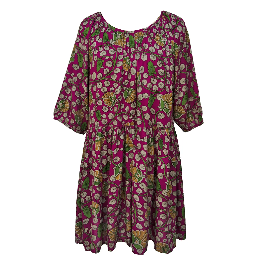 Cherry Vines Gathered Dress Size 12-30 F3