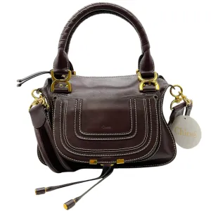 Chloe Brown Leather Marcie Shoulder Bag