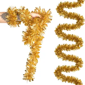 Christmas Tinsel Thick Gold - 2M (Single or Pack of 5)