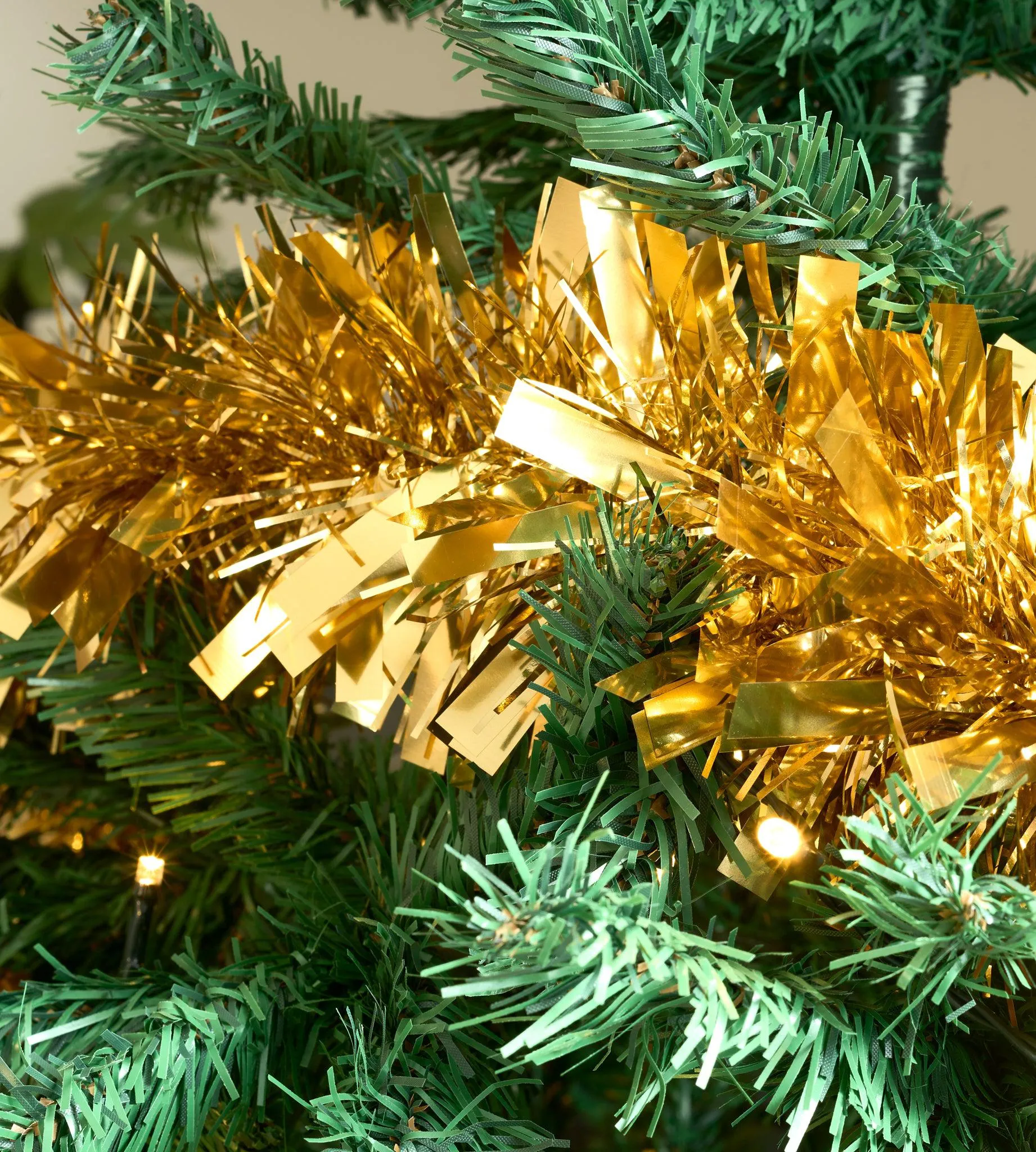 Christmas Tinsel Thick Gold - 2M (Single or Pack of 5)