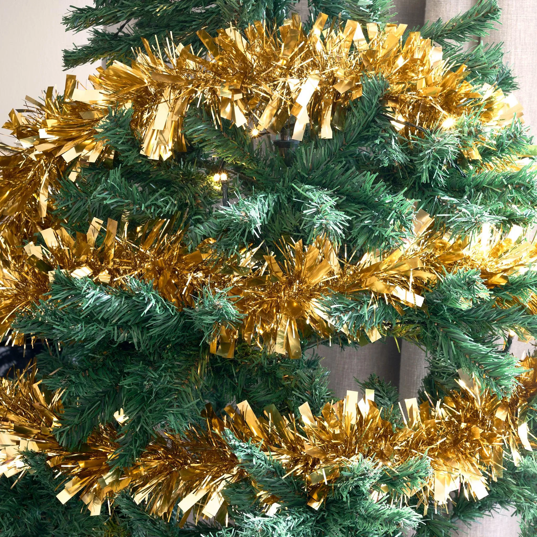 Christmas Tinsel Thick Gold - 2M (Single or Pack of 5)