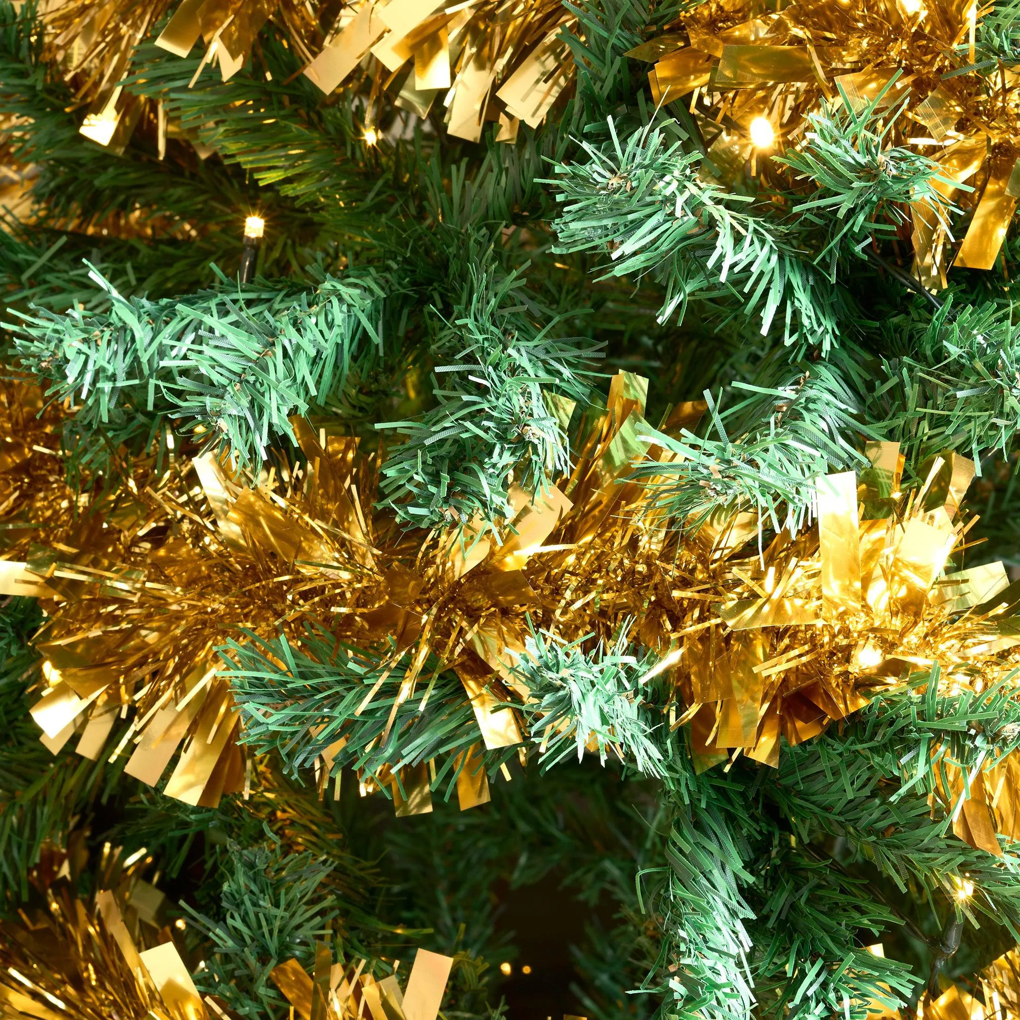 Christmas Tinsel Thick Gold - 2M (Single or Pack of 5)