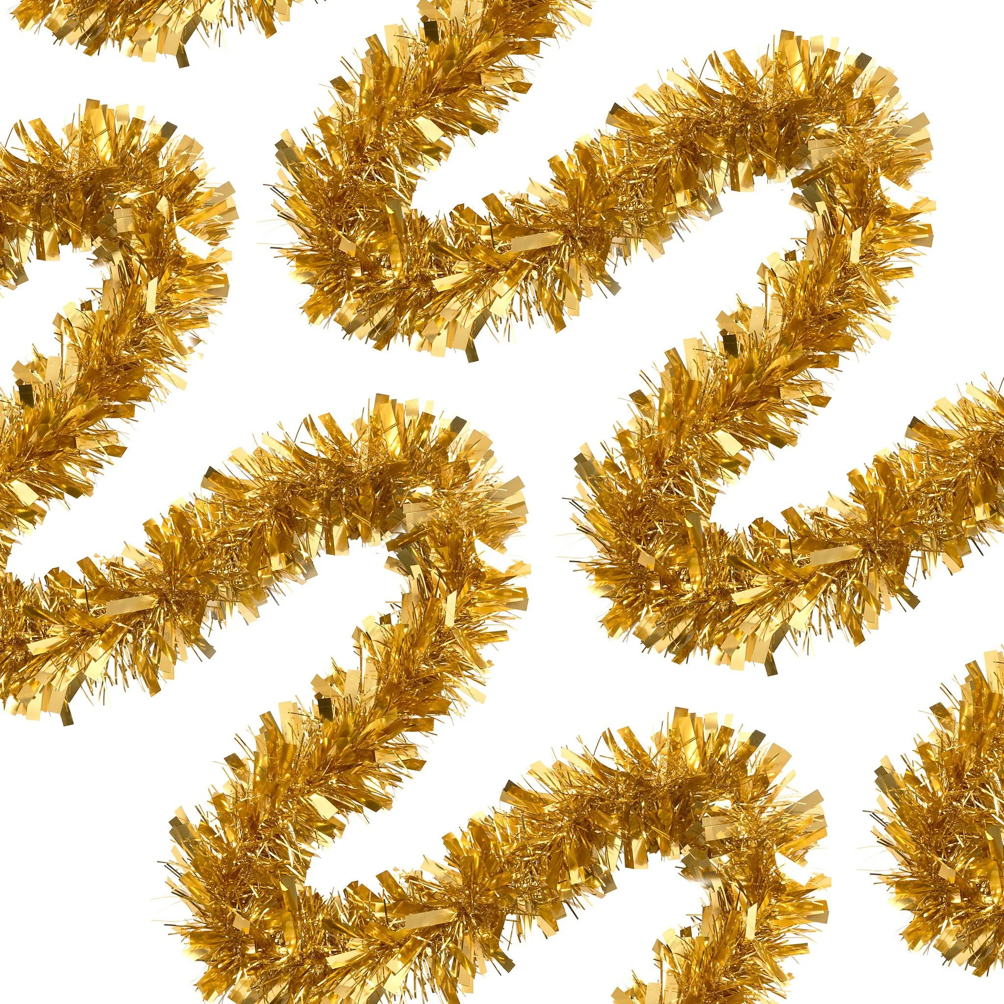 Christmas Tinsel Thick Gold - 2M (Single or Pack of 5)