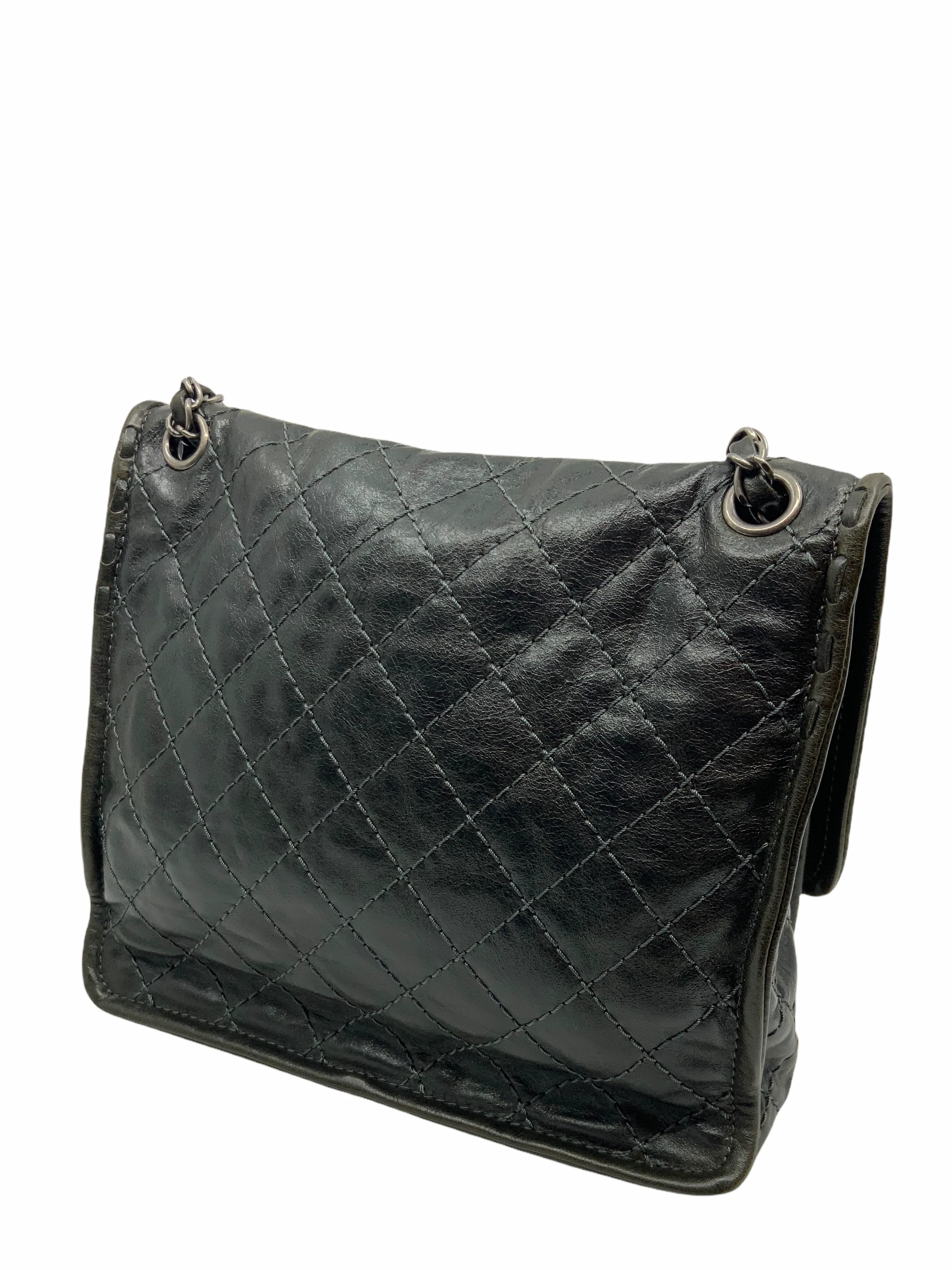 CL Quilted Calfskin Whipstitch Flap Bag 2015