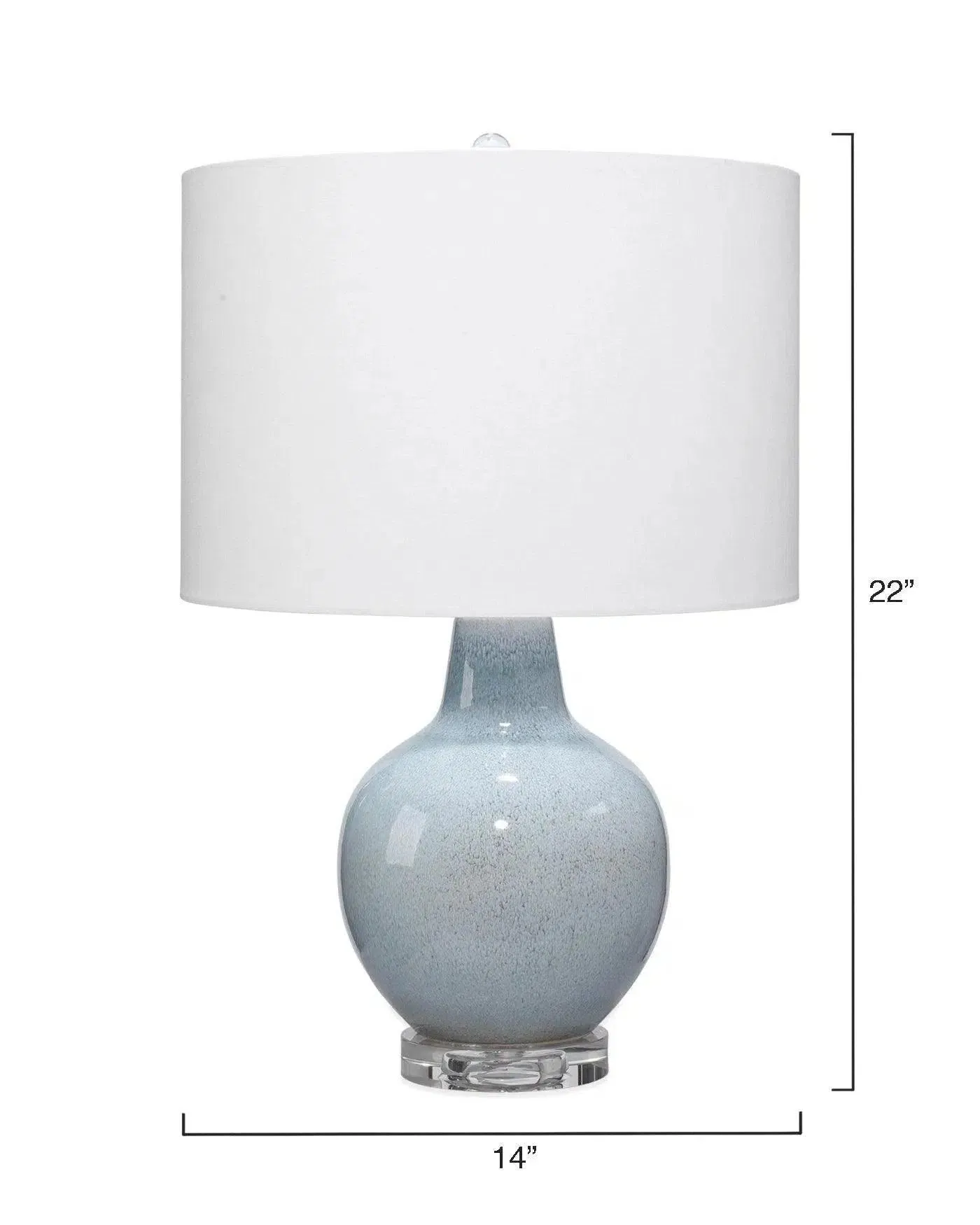 Coastal Style Blue Ceramic Aubrey Table Lamp