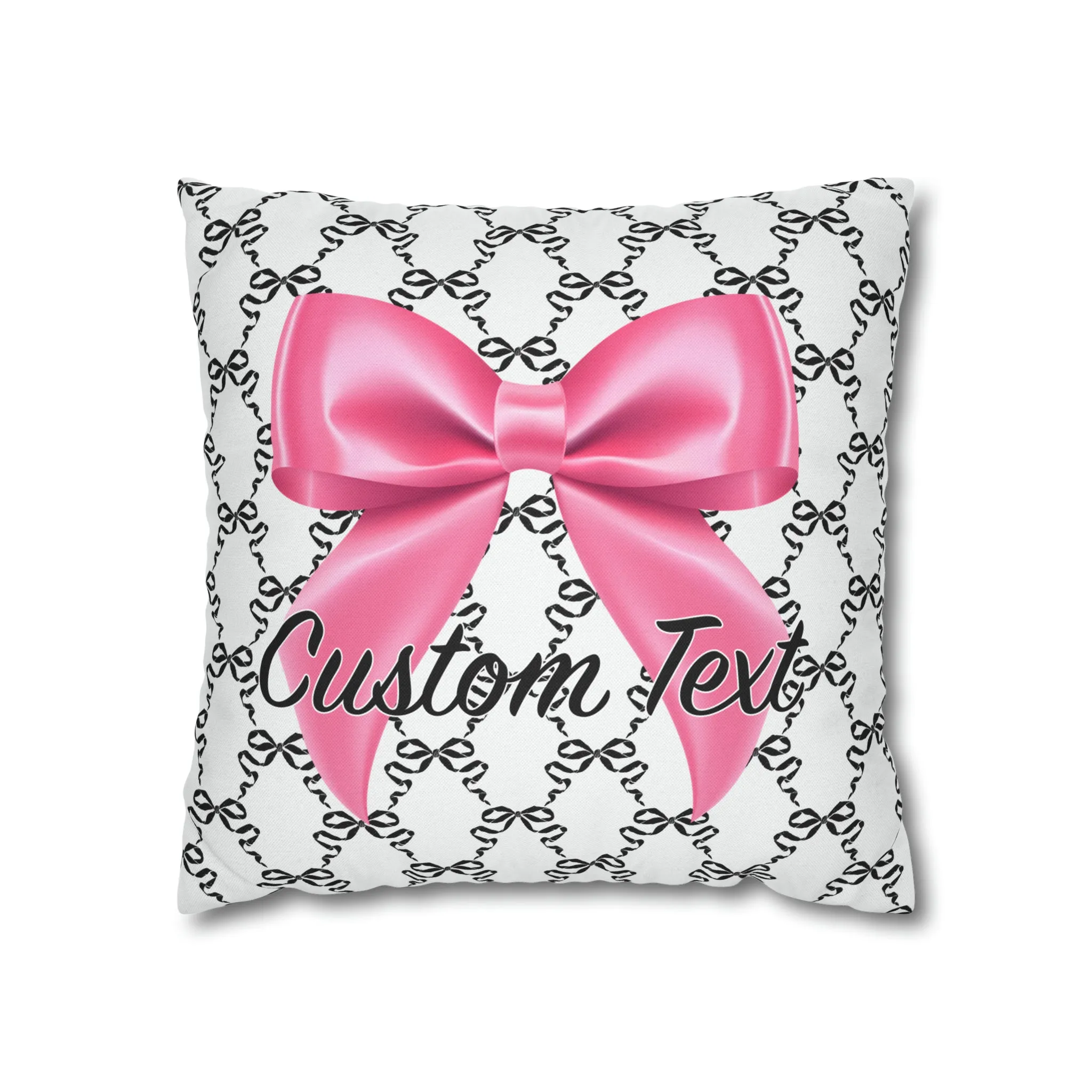 Custom Text Coquette Aesthetic Throw Pillow