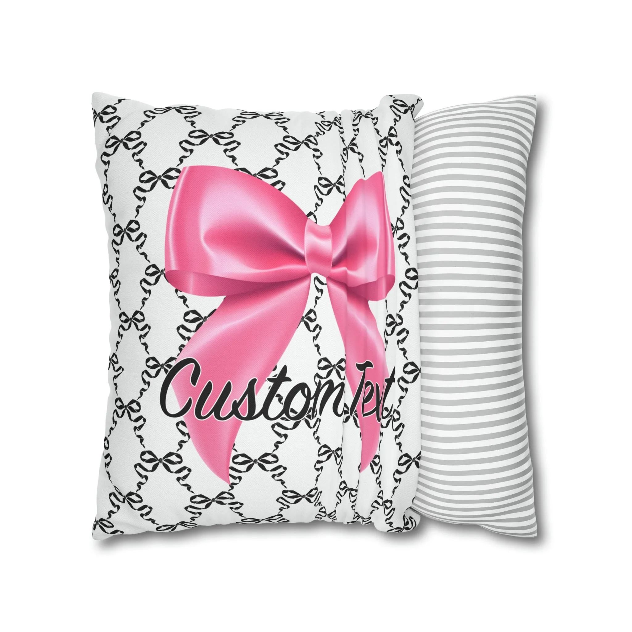 Custom Text Coquette Aesthetic Throw Pillow