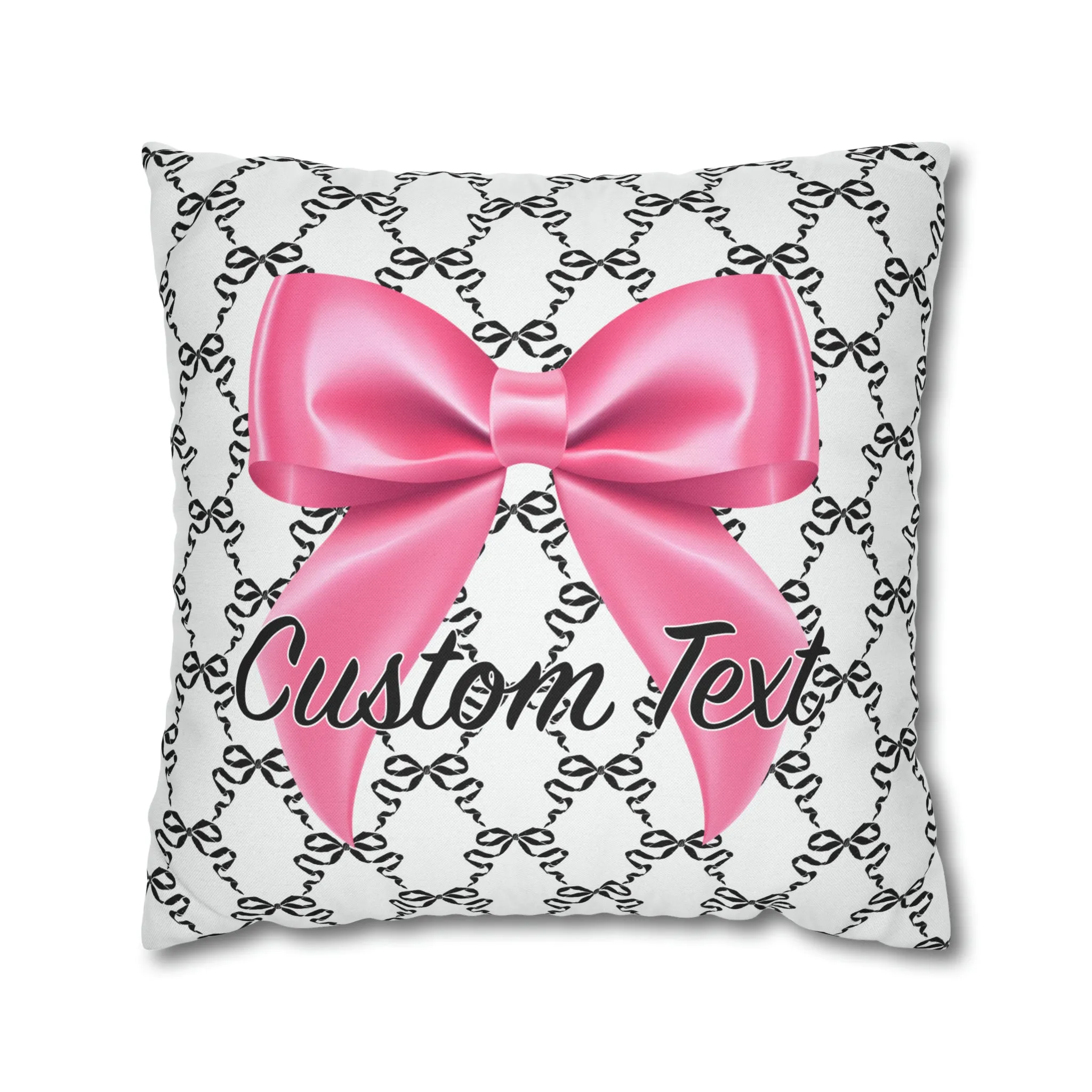 Custom Text Coquette Aesthetic Throw Pillow