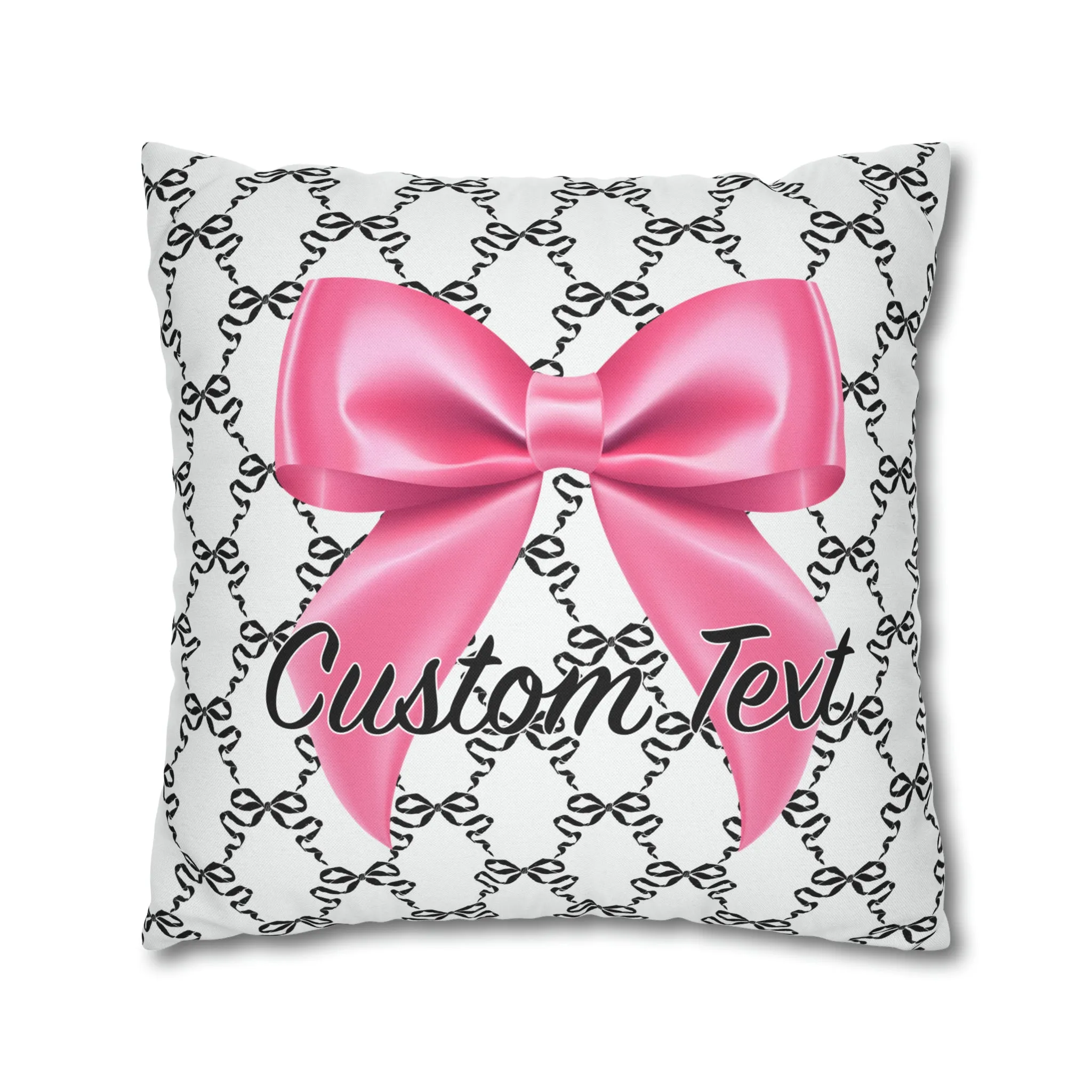 Custom Text Coquette Aesthetic Throw Pillow