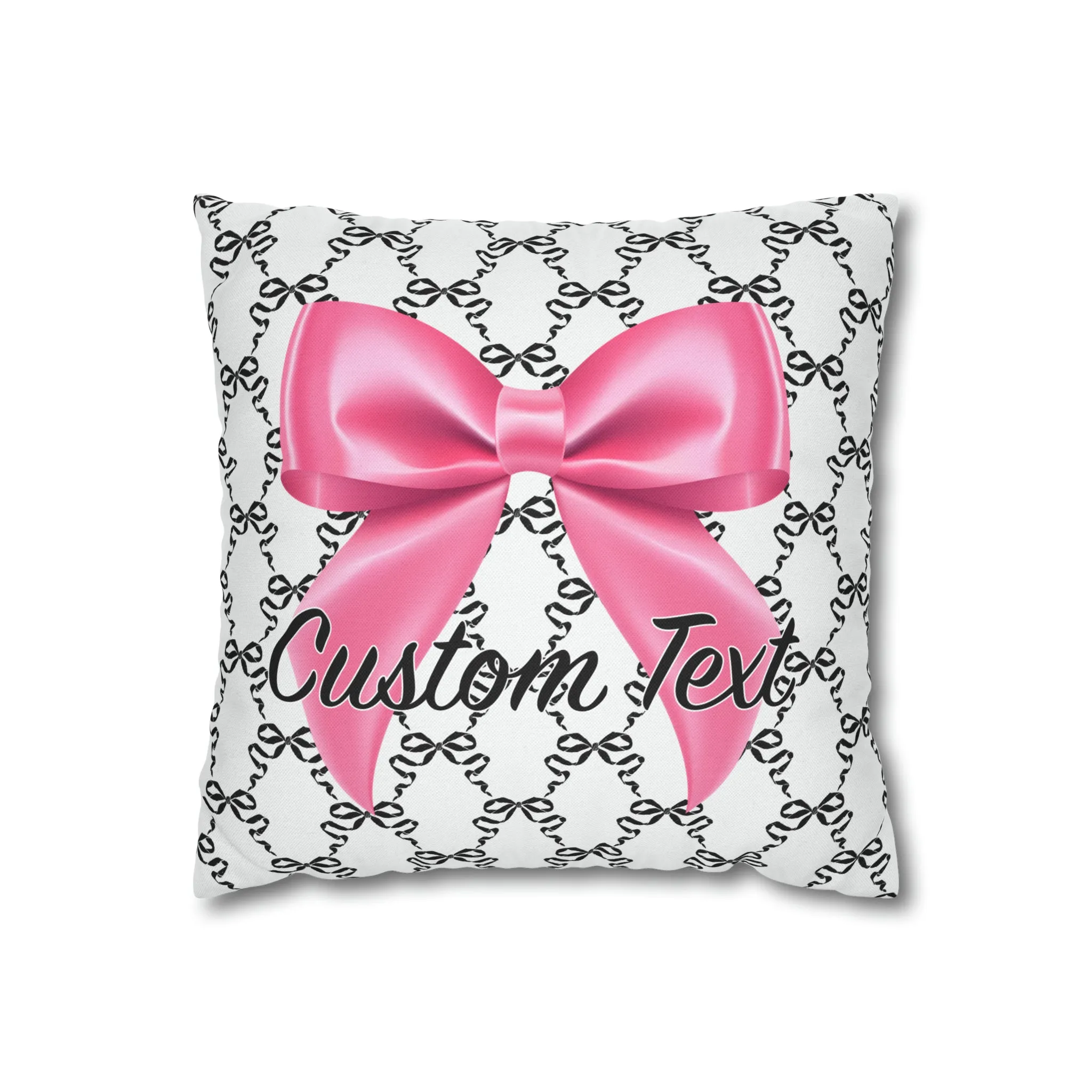 Custom Text Coquette Aesthetic Throw Pillow