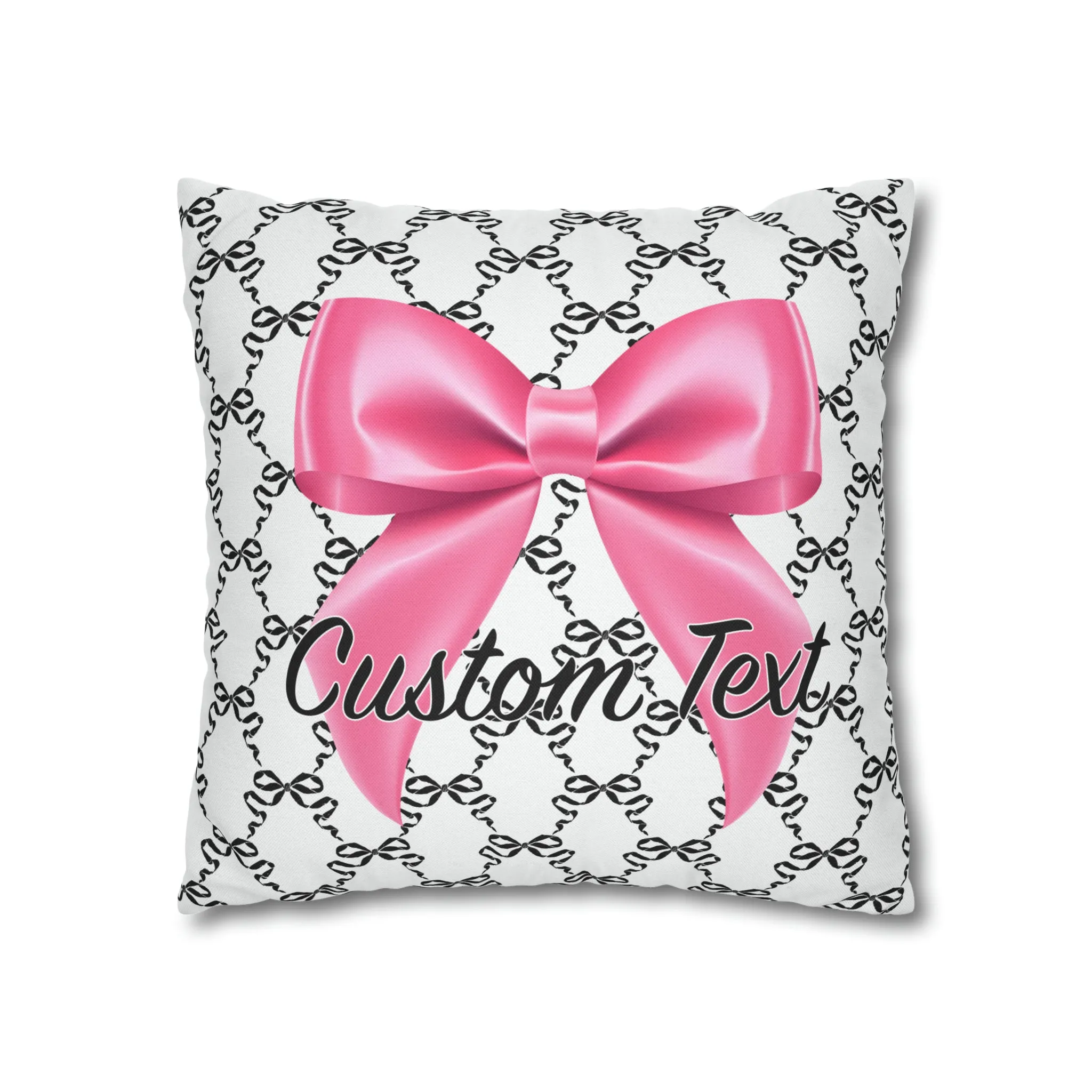 Custom Text Coquette Aesthetic Throw Pillow