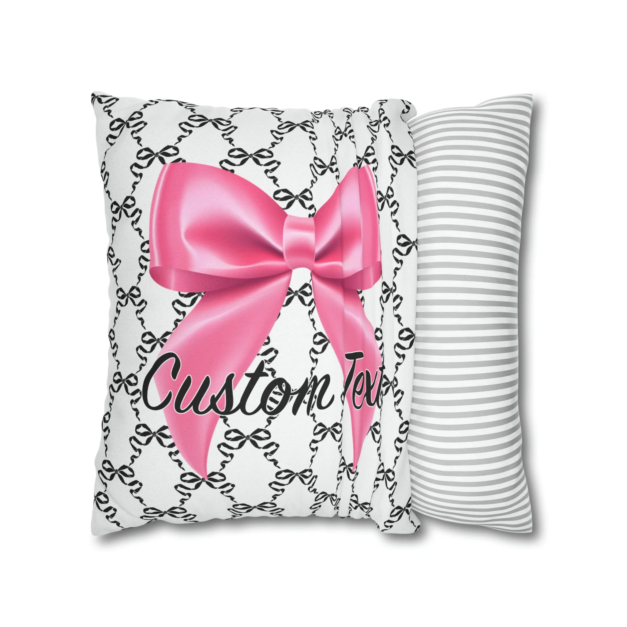 Custom Text Coquette Aesthetic Throw Pillow