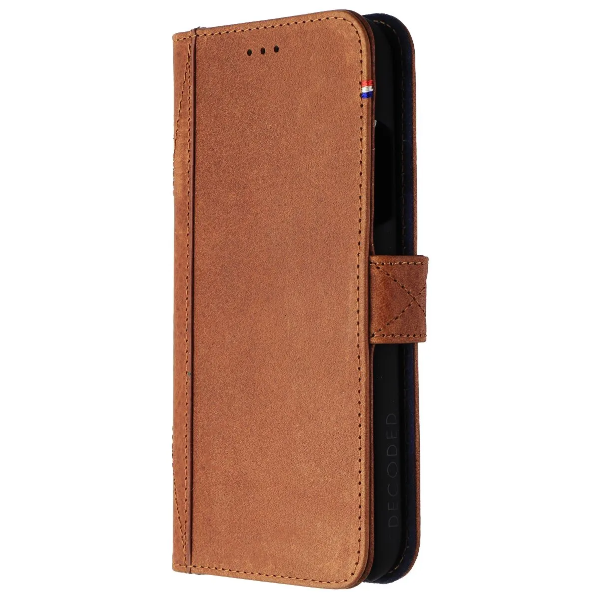 DECODED Full Grain Leather Folio   Case for Apple iPhone XR - Cinnamon Brown