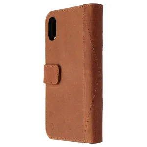 DECODED Full Grain Leather Folio   Case for Apple iPhone XR - Cinnamon Brown