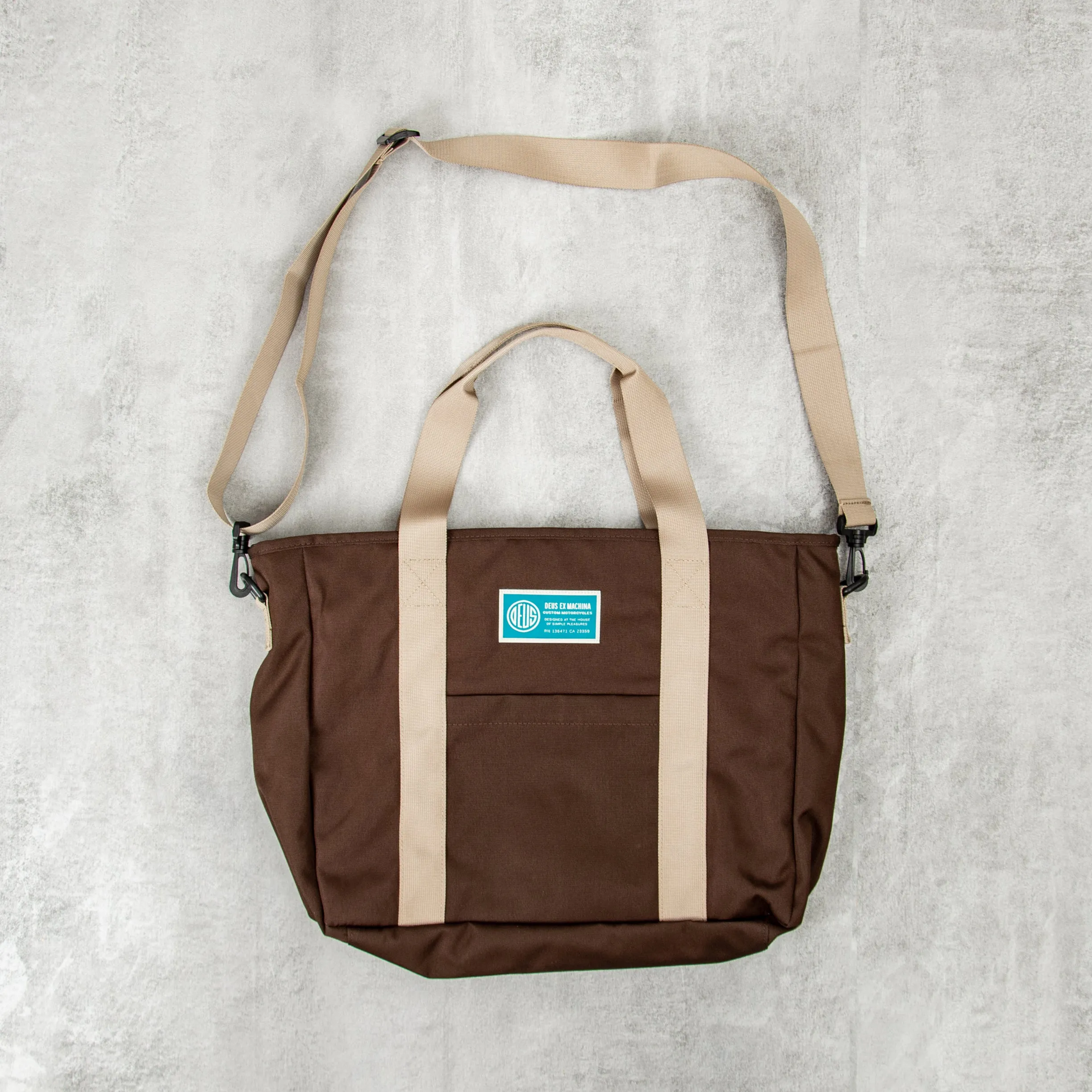 Deus ex Machina Utility Tote Bag - Choco Brown