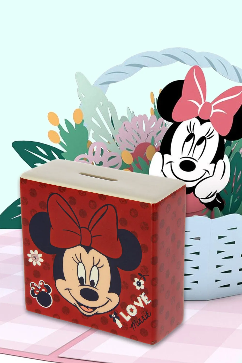 Disney I LOVE MINNIE Money bank With Gift Box.