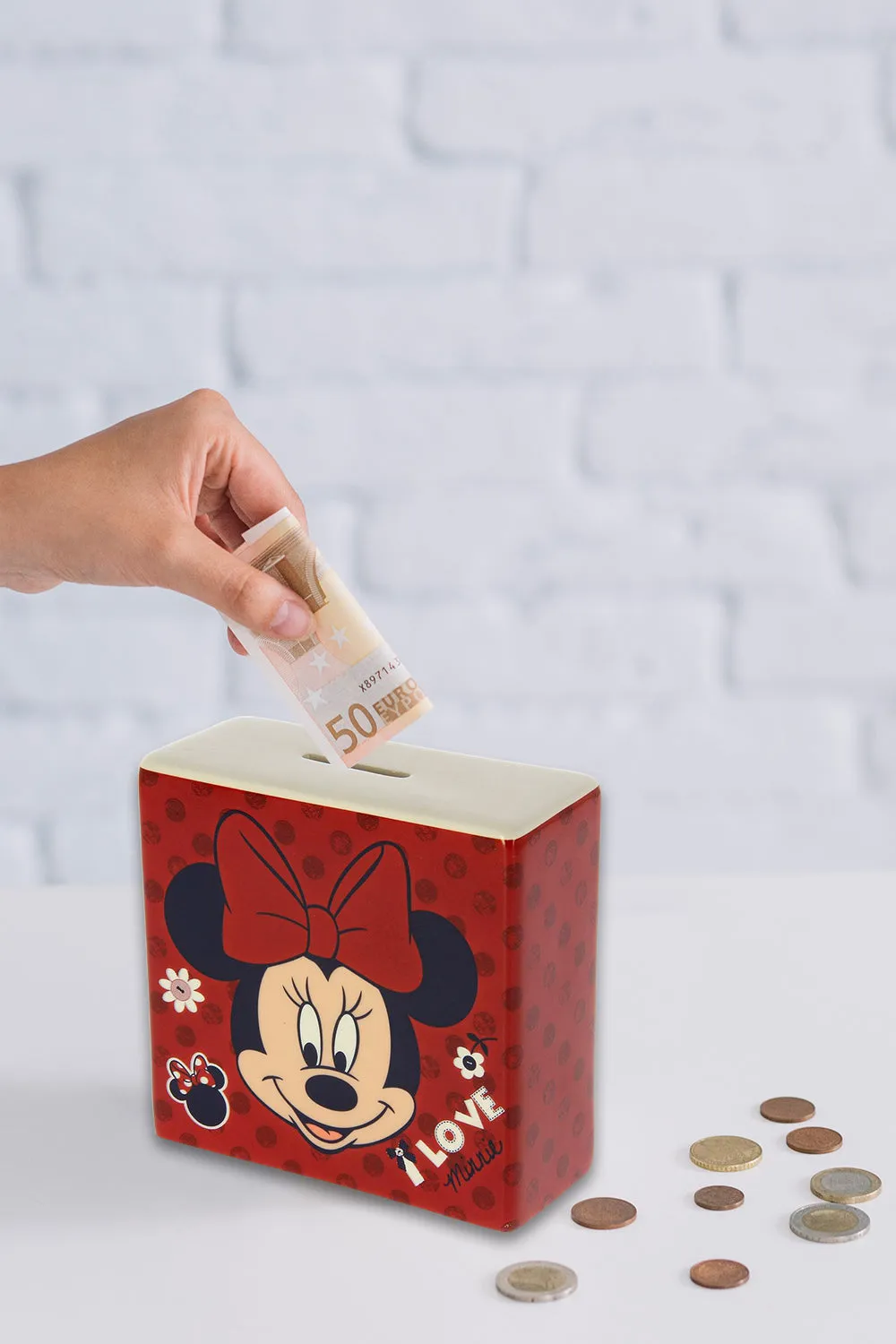 Disney I LOVE MINNIE Money bank With Gift Box.