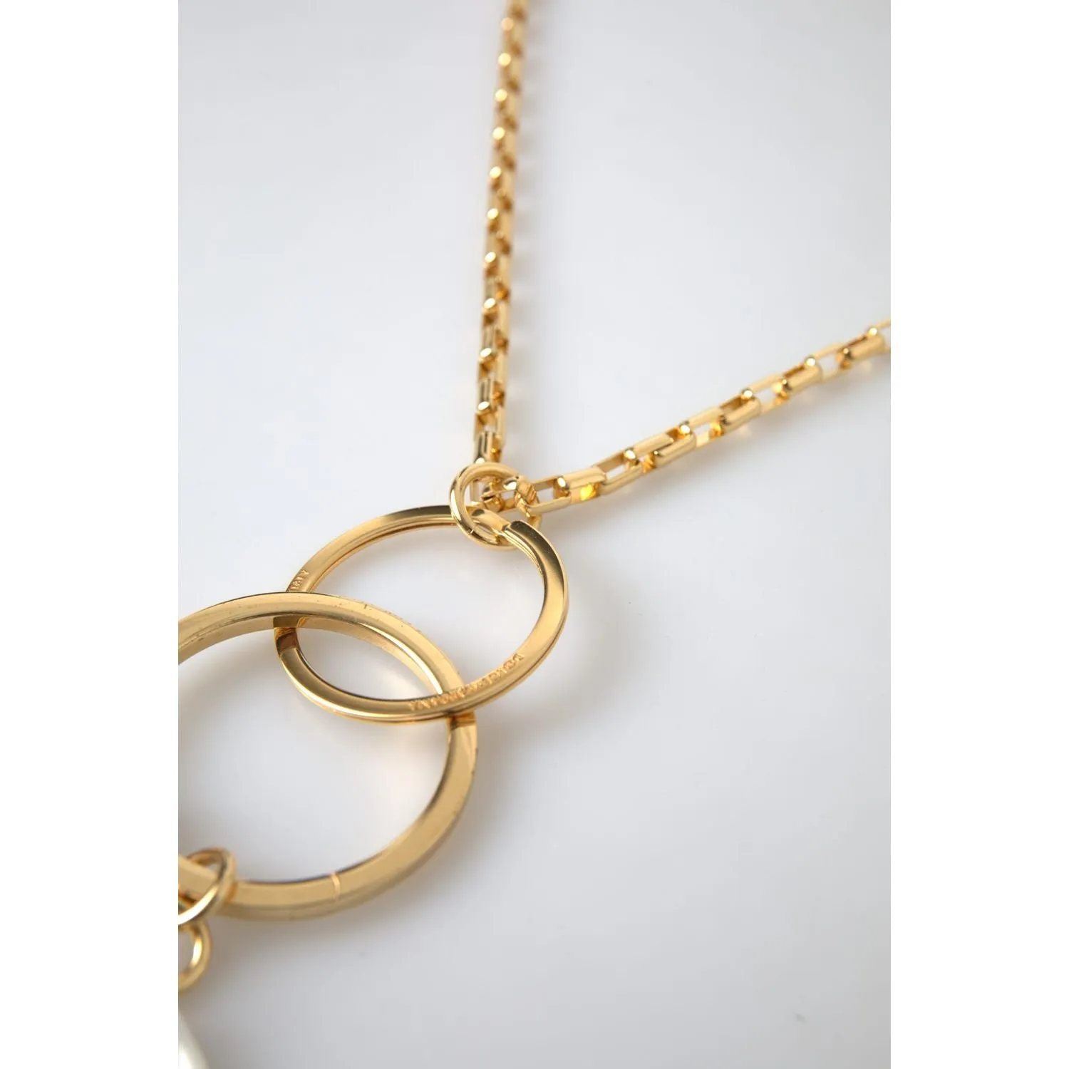 Dolce & Gabbana Chic Gold Charm Chain Necklace