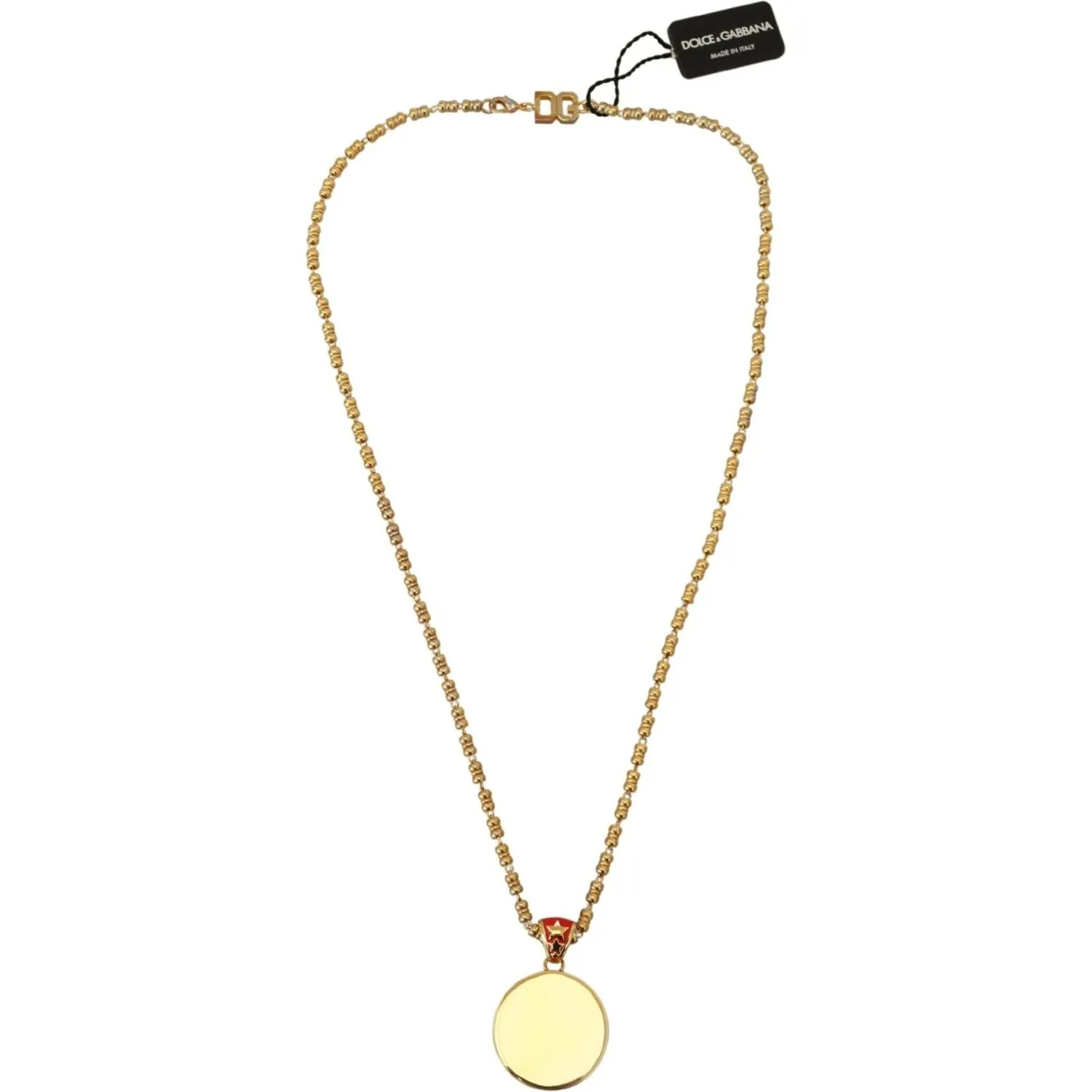 Elegant Gold Charm Chain Necklace by Dolce & Gabbana - Stylish and Unique Accessory for Any Occasion